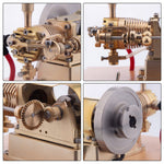 LinkMejor M20 1.6cc Mini Horizontal ICE Single Cylinder 4-Stroke Single Cylinder Gasoline Hit & Miss Internal Combustion Engine Model with Speed Limiter M20