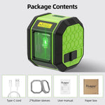 Huepar FC011G Green Laser Level Cross Line Laser100ft Range Self Leveling Accurate Rechargeable Li-ion Battery Type-C Charging IP54