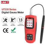 LinkMejor UT335A UT335B Handheld Digital Gauss Meter 3000mT Hall Sensor High Accuracy Magnetic Field Tester Rechargeable Battery