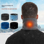 LinkMejor USB Charging Electric Heated Neck Scarf 3 Gears Adjustable Intelligent Winter Warm Neckerchief Plush Collar for Men Women