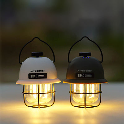 LinkMejor LR40 Camping Light USB-C Rechargeable Tent Lantern 100LM Runtime 65 Hours 3 Light Sources