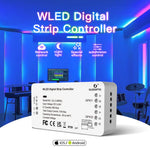 LinkMejor WLED Strip Light Controller 5-24V WS2812B WS2811 SK6812 TM1814 WS2813 WS2815 RGBIC LED Digital Strip Wifi Controller