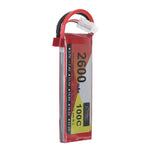 LinkMejor Power 7.4V 2600mAh 100C 2S LiPo Battery T Plug for RC Car