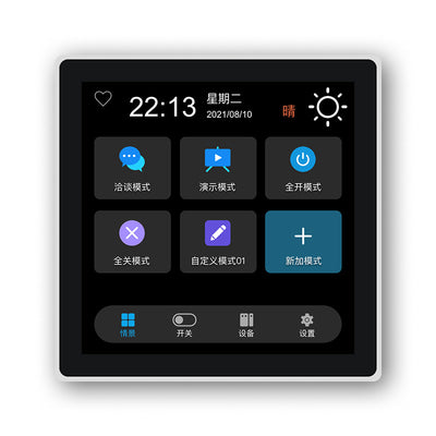 Tuya Smart Home Multiple Zigbee3.0 Control Panel 4-inch LCD Touch Screen 3 Gang Smart Switch APP Remote Control Zigbe Gateway Required
