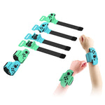 TNS-2126 1 Pair Game Sports Wrist Bands for Switch OLED Gamepad Elastic Adjustable Left and Right Handle Strap for NS Just Dance Game