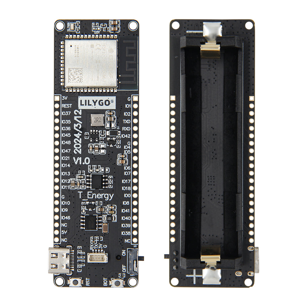LinkMejor® T-Energy-S3 ESP32-S3 Development Board 16MB Flash with 18650 Battery Holder WiFi bluetooth Module for IoT Projects