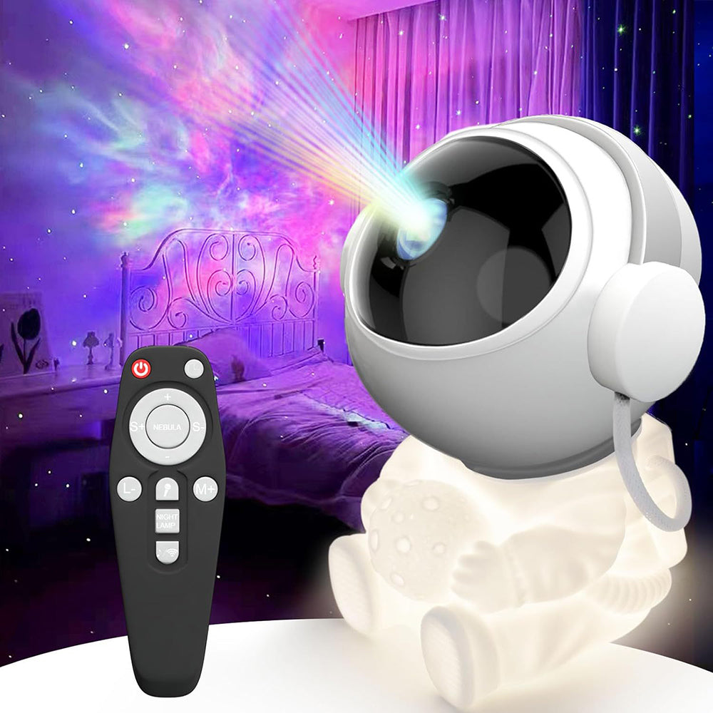 LinkMejor Astronaut Starry Sky Projection Lamp Starry Sky Atmosphere Night Light Astronaut Nebula Projector Lamp