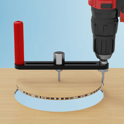 LinkMejor Adjustable Circle Cutter 50-210mm Aluminum Alloy Hole Saw with Cobalt Steel Milling Cutter for Wood Metal Drywall Carpentry Crafts