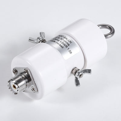1:1 Voltage Balun 500W Power 1-50MHz Universal SO-239 Connector Compact Design for Shortwave Antennas Radio Transmission High Performance
