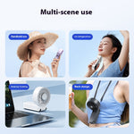 Tevorex Mini USB Fan with Digital Display 100-Speed Portable Folding Cooling Fan High Speed Strong Wind Handheld Small Fan for Outdoor