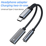LinkMejor Type C to 3.5mm Jack Aux Audio Earphone Adapter PD 60W Fast Charging LinkMejor-C OTG Converter for Huawei for Samsung S21 Ultra Xiaomi