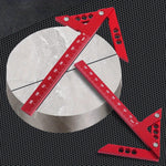 Aluminum Center Finder Woodworking Square 45/90 Degree Metric/Imperial Right Angle Line Gauge Durable Scribe Carpenter Ruler