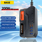 Car Inverter 12V 24V To 220V Car Booster Charging Truck Household Socket Power Conversion Multi-function Vehicle Inverter Charger