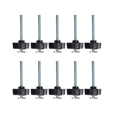 10 Pack T Bolt and Nut Set M8 Woodworking Tool Jigs Screw Slot Fastener and Through Hole Nut Miter Track Bolts Jig W/ Thread