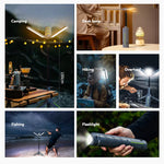 LinkMejor Multifunctional Outdoor Camping Light 8000mAh Type-C Rechargeable 1000lm Telescopic Tripod Lantern Flashlight Waterproof Dimmable 2700-8000K