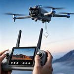 LinkMejor GT60 GPS 5G WiFi FPV with 4.3inch LCD Screen Controller 720P HD Dual Camera Servo Gimbal 360° Obstacle Avoidance One-Key Airdrop Brushless 245g Foldable RC Drone Quadcopter RTF
