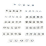 60pcs 12 Types Mini USB Socket Set Stainless Steel Port High Durability Easy to Store and Carry Industrial Control Components