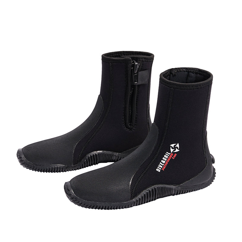 LinkMejor 5MM Diving Boots Adult Snorkeling Booties Non Slip Silicone Sole Comfortable Wetsuit Boots for Beach Windsurfing Kayaking
