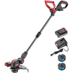 [USA Direct] Ecomax 12" Cordless String Trimmer & Edger 18V Electric Weed Wacker with 2 Battery & Charger Lightweight Weed Eater Edger Lawn Tool with 90 Degree Adjustable Head for Yard and Garden