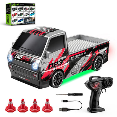 LinkMejor E90-E94 RTR 1/64 2.4G 4WD Mini Drift RC Car Desktop Race LED Light Two Speed Full Scale Remote Control High Speed On-Road Racing Miniature Vehicle Model Boys Gifts Toys