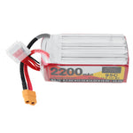 LinkMejor 22.2V 2200mAh 95C 6S LiPo Battery XT60 Plug for RC Drone