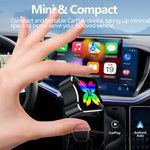 LinkMejor Q1BF 2-in-1 Wireless CarPlay Android Auto Smart Box Type-C Port Plug and Play Wired to Wireless Adapter