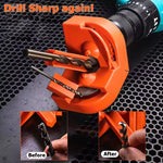 Multipurpose Drill Bit Grinding Sharpener 3 Holders 2 Wheels Steel Construction 11x6x7cm Compact Kitchen Slicers and Cutting Tools Sharpener