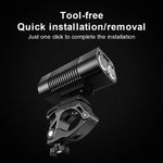 LinkMejor USB Rechargeable Bike Light, Super Bright 1800 Lumen Wide Angle View Bicycle Lights, Easy To Install Bike Front Lights, Bicycle Headlight Safety Flashlight