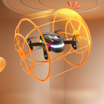 LinkMejor S166 Removable 2 Batteries Design Climb Wall Flat Running AIR Flying Modes with Gradient Lighting 360° Stunt Roll Grid Full Protection Child Gift RC Toys Drone Quadcopter RTF