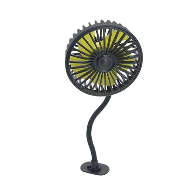 LinkMejor Car Hose Fan 3-Speed 360° Adjustment USB Powered Rear Seat Universal Vehicle Cooling Fan