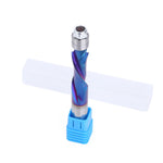 1/2" Shank YK20 Carbide CNC Router Bit Blue Coated Compression Flush Trim Mill for Slotting and Trimming