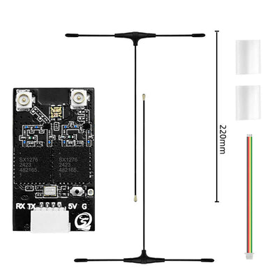 LinkMejor ELRS 915MHz/868MHz Dual RX True Diversity Dual Antenna Long Range High Refresh Rate Receiver for FPV Racing Drone RC Airplane Helicopter
