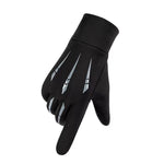 LinkMejor Winter Waterproof Cycling Gloves Outdoor Sports Running Motorcycle Ski TouchScreen Fleece Gloves Non-slip Warm Full Finger for Riding Climbing Skiing Hiking Fishing