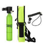 LinkMejor 0.5L Mini Scuba Tank Kit with Storage Bag and Satety Rope Portable Scuba Diving Tank Gear Support 5-10 Minutes Breath Underwater Breathing Devicefor Partner Underwater Entertainment Backup Air