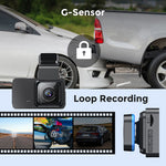 3 inch Front & Rear Dual-Lens Driving Recorder 1080P High Definition Built In WIFI 120° Car Dash Cam