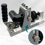 9.5mm 3/8 Inch Oblique Hole Locator With Dust Hose Drill Bits Pocket Hole Jig Kit Woodworking Drill Guide Set Hole Puncher DIY Tools