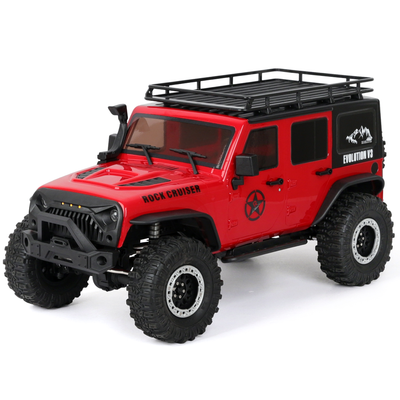LinkMejor EX86100 V3 Rock Cruiser 1/10 2.4G 4WD RC Car 2 Speed Class Crawler Off-Road Climbing Truck LED Light Hobbywing ESC Steel Frame Straight Axle Oil Shock Vehicles Models Toys