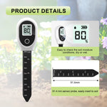 SGS10 Digital Moisture Meter High Accuracy Soil Humidity Sensor with Backlight and Scale for Garden Lawn Farm Orchard