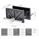 LinkMejor Heavy Duty Ductile Cast Iron Bench Vise 6-3/8" Jaw Width 4-1/2" Max Opening Quick Release Industrial Workbench Clamp for Drill Press