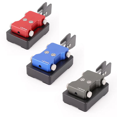 CW Morse Code Automatic Key Dual Paddle Cast Aluminum Base Carbon Fiber Parts Adjustable Gap Radio Transmitter 3.5mm Shortwave Radio Telegraph Training Key