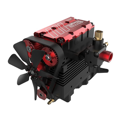 LinkMejor FS-L200AC OT 7cc SOHC 4 Stroke 2 Cylinder Air Cooling ICE DIY Nitro Engine Kit for RC Car