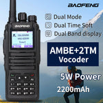 LinkMejor DM-1701 Digital Mobile Radio UV 136-174MHz 400-520MHz 2200mAh Analog Digital Ham Radio Compatible with Open GD77 DMR Two Way Radio