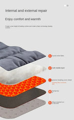 Heated Seat Cushion Office USB Winter Warmer Temperature Adjustable Graphene 5V Electric Chair Pad Electric Heating Cushion Pad Chair Winter Warming 3 Layer Blanket