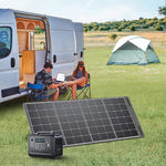 [US Direct] Aferiy P210 2400W 2048Wh Portable Power Station +1* S200 200W Solar Panel, LiFePO4 Battery Deep Cycles UPS Pure Sine Wave Camping RV Home Emergency Portable Solar Generator Backup Power