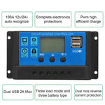 Monocrystalline Flexible Solar Panel Kit 30W 18V 12V 5V Dual USB 19.1% Conversion With 100A Controller Portable Outdoor Charger