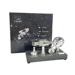NikolaToy Mirror Polished Stirling Engine with Embedded Voltmeter USB Plug Unique Creative Desktop Ornaments Science Discovery Toys