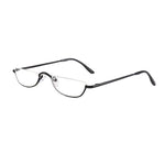 HD Half Moon Reading Glasses Metal Frame Lightweight Eyeglasses for Unisex Vision Care +1.5~+3.5 Diopter