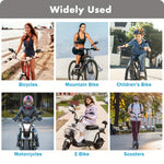 2pcs Bike Handlebar Mirrors For Bicycle Ebike Scooter Snowbike Adjuatable Wide Angle Rear View And 360° Rotatable Safety Galss Design