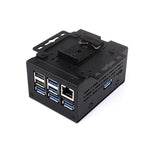Waveshare PI5-CASE-D Industrial Grade Metal Case for Raspberry Pi 5 Supports Official Fan & HATs Wall-mount and Rail-mount Support