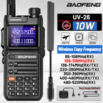 LinkMejor UV-26 10W High Power Walkie Talkie Handheld Two Way Radio Long Range Multi Band NOAA Weather Alert 999 Channels Rechargeable Battery Type-C Charging Wireless Frequency Copy Transceiver Radio